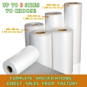 1 Roll 0.04mm Thickness Food Grade White PE Plastic Bag Roll Supermarket Shopping Bag Wholesale